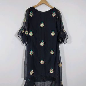 Black Butterfly Handmade Kurta(women)