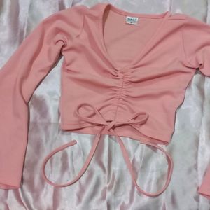 Pastel Flarred Sleeve Crop Top 💌