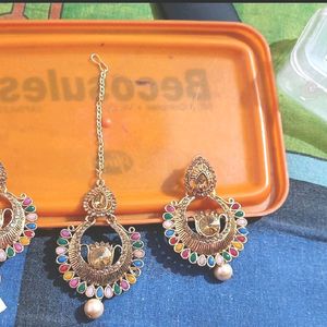 Earrings With Mangtika