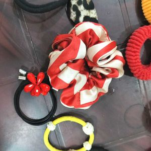 Set Of 15 Hair Ribbon/ Scrunchies