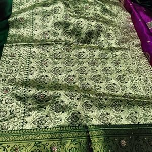 Silk Saree Totally New  With Blouse