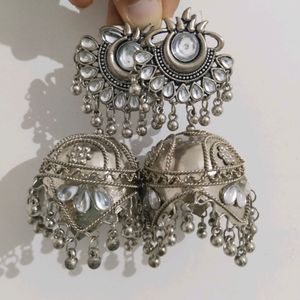 Silver Colour Earrings