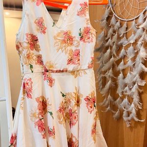 White Floral Day Dress