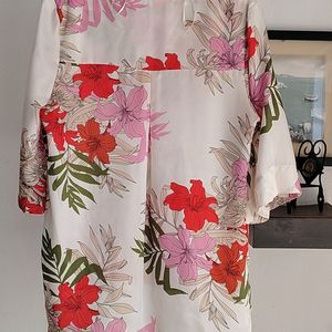 Zara Flowy Floral Print Blouse