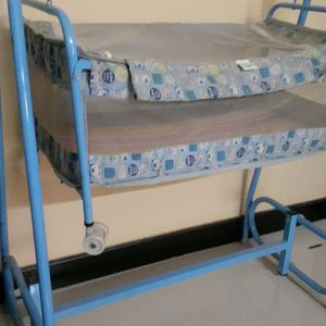 Baby Cradle Blue With Mosquito Net