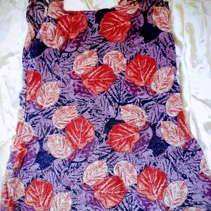 Short Kurti Leaf Print