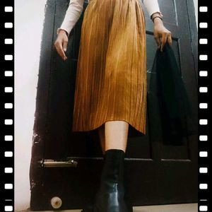 Pinteresty Brown Velvet Skirt