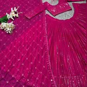 Attractive Party Wear Silk Lehenga