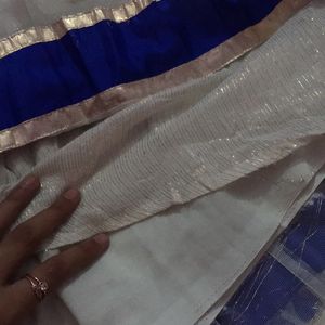 WHITE ND NAVY BLUE ANARKALI