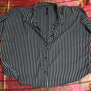 Black & White Striped Shirt (Women)