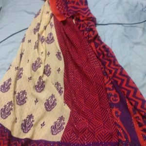 New Saree With Stitched Blouse Free Size