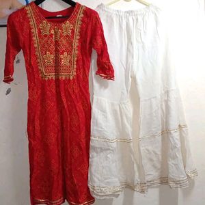 Kurta And Sarara Set