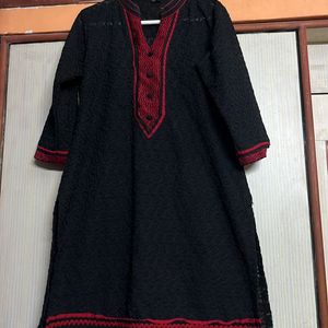 Black Embroidery Kurta