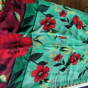 Multi Floral Printed Sarees (Women's)