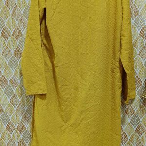 Mens Ethnic Haldi Wear Mustard Yellow Kurta