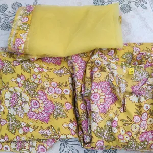 Floral Print Yellow Suit