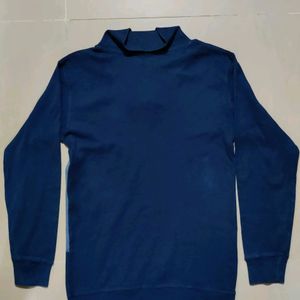 Navy Blue Turtle Neck Sweatshirt