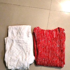 Fashor Kurta+ Chikankari Pants