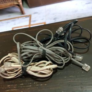 6 thin Lan Cables For Internet Connection