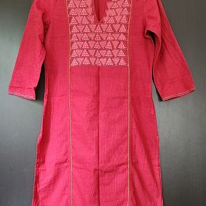 Hand Embroidered Cotton Kurta