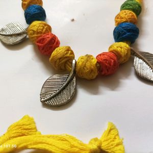 Handicraft Beads Necklace With Peacock Earings