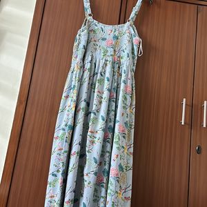 Long Strap Flare  Dress