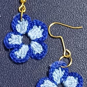 Light And Dark Blue Earrings