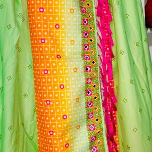 Women Lehenga Choli Mirror Work