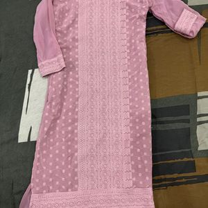 Pink Lucknowi Kurti