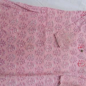 Pink Printed Kurta Set🌸🛍️