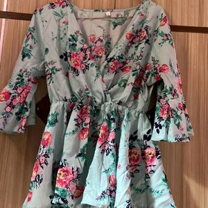 New Floral Peplum Top