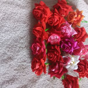 Combo Of Beautiful Duplicate Rose Flowers For Hair