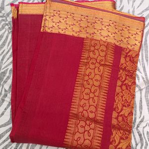 red colour pattu saree