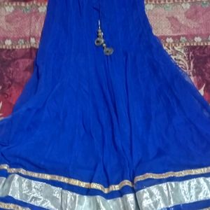 Blue Party Wear Anarkali Suit