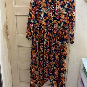 Colourful High Slit Long Kurta