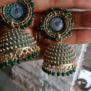 Green Jhumka