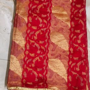 Dual Colour Designer Saree For Festivals