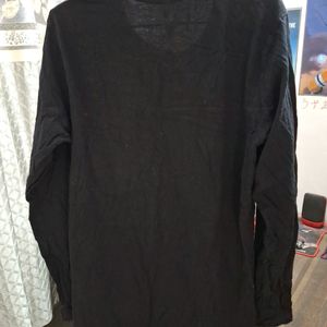 Men's Plain Black [Xl] Regular Fit Size T-shirt