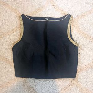 Navy Blue sleeveless Blouse