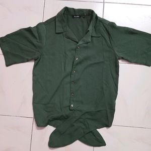 Hunter Green Color Casual Shirt