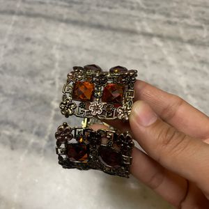 Brown Colour Antique Kada For Party Wear