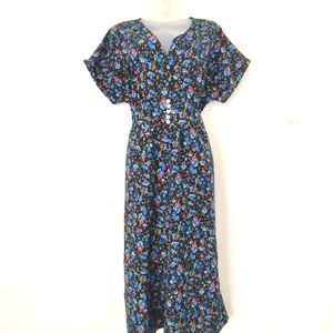 Black Floral Printed Jumpsuit (Women's)