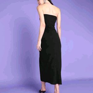 Women A-line black dress