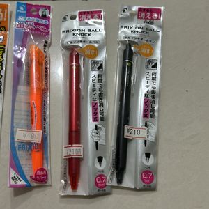 Erasable Pens from Japan