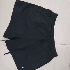 Black Cotton Shorts