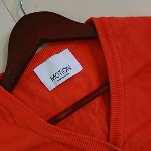 Orange Red Korean Brand Sweater