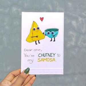 Samosa~Chutney Friendship card 🥐🥣