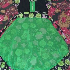 Parrot Green Western Kurti