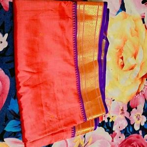 Pure Silk Saree With Blouse 38size