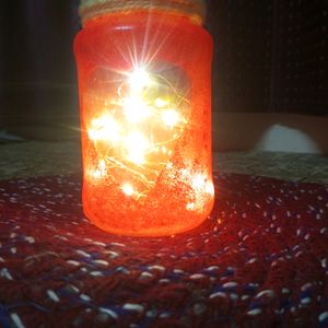 Handmade Jar Painted Lamp